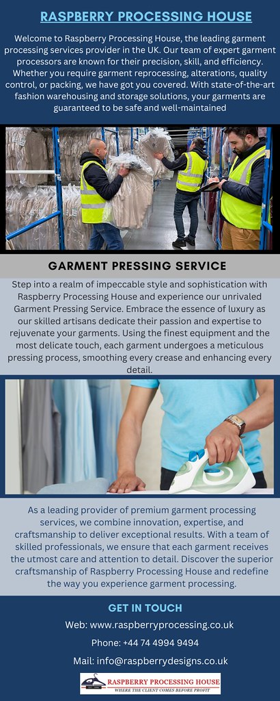 Elegant Garment Pressing at Raspberry Processing House | Flickr