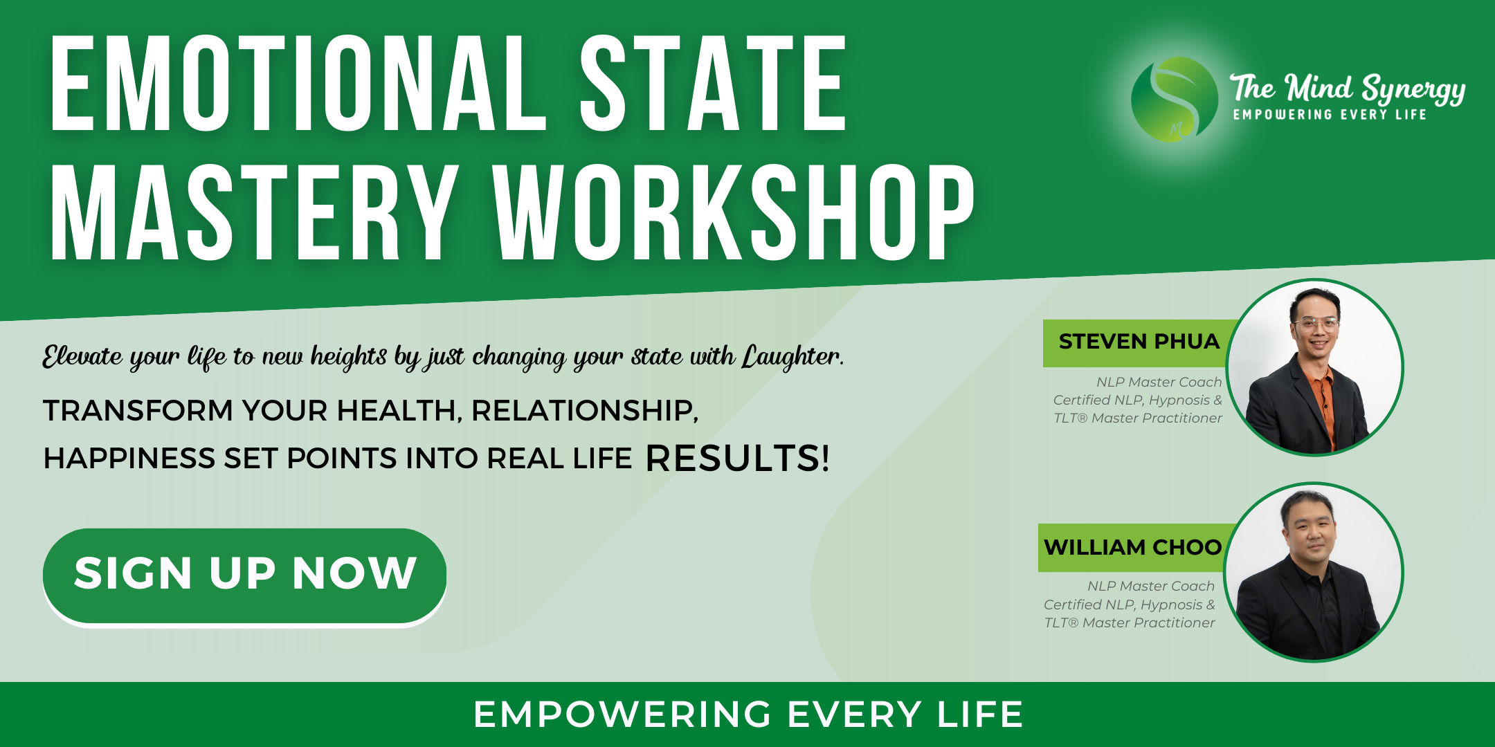 Goal Setting, Pendulum & Emotional State Mastery Workshops