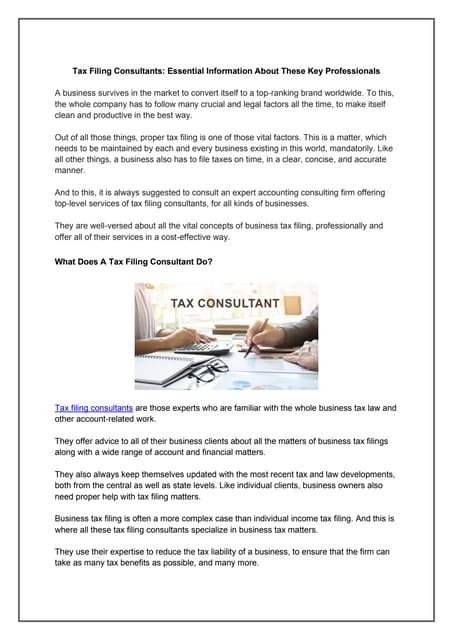 Tax Filing Consultants Essential Information About These Key Professionals.pdf